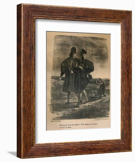 'Faust, Wagner and Barbet', 1828 (1947)-Eugene Delacroix-Framed Giclee Print