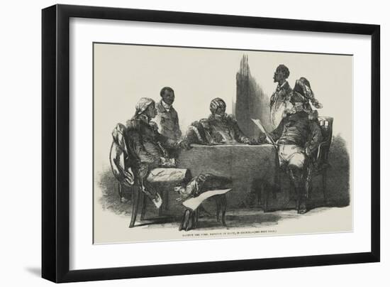 Faustin the First, Emperor of Haiti in Council, from the Illustrated London News, 24 November 1849-null-Framed Giclee Print