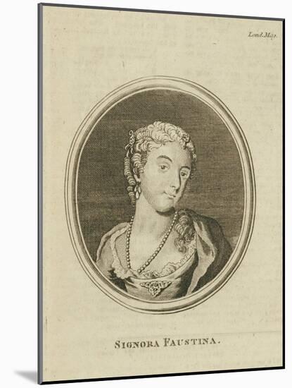 Faustina Hasse, born Bordoni (1697-1781), 1777-null-Mounted Giclee Print