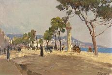 Promenade Des Anglais, Nice-Fausto Zonaro-Giclee Print