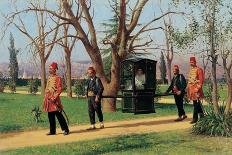 The Daughter of the English Ambassador Riding in a Palanquin-Fausto Zonaro-Giclee Print