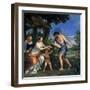 Faustulus Entrusting Romulus and Remus to His Wife Acca Larentia, circa 1643-Pietro Da Cortona-Framed Giclee Print