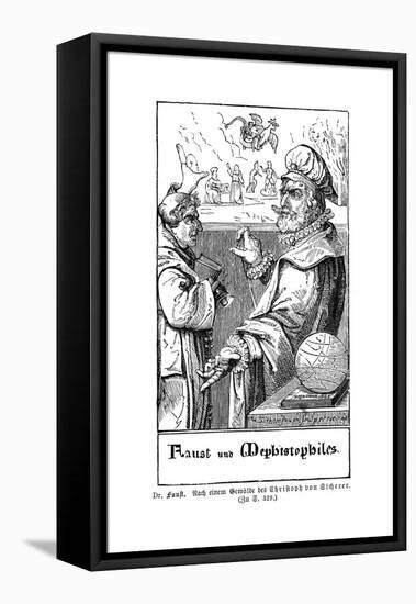 Faustus and Mephistopheles-null-Framed Stretched Canvas