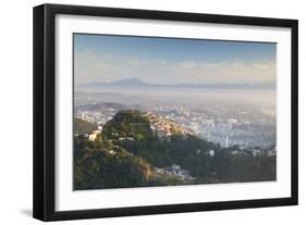 Favela on Hillside, Cosme Velho, Rio De Janeiro, Brazil, South America-Ian Trower-Framed Photographic Print