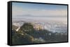 Favela on Hillside, Cosme Velho, Rio De Janeiro, Brazil, South America-Ian Trower-Framed Stretched Canvas