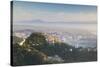 Favela on Hillside, Cosme Velho, Rio De Janeiro, Brazil, South America-Ian Trower-Stretched Canvas