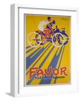 Favor Cycles and Motos French Advertising Poster-null-Framed Premium Giclee Print