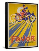 Favor Cycles and Motos French Advertising Poster-null-Framed Stretched Canvas