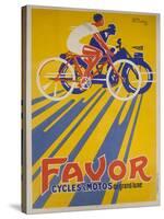 Favor Cycles and Motos French Advertising Poster-null-Stretched Canvas