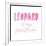 Favorite Color Pink Leopard-Jennifer McCully-Framed Art Print