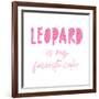 Favorite Color Pink Leopard-Jennifer McCully-Framed Art Print