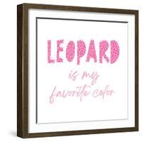 Favorite Color Pink Leopard-Jennifer McCully-Framed Art Print