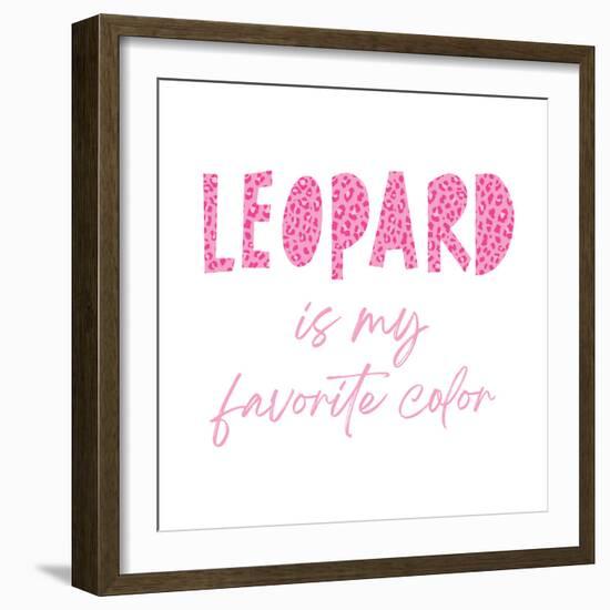 Favorite Color Pink Leopard-Jennifer McCully-Framed Art Print