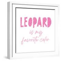 Favorite Color Pink Leopard-Jennifer McCully-Framed Art Print