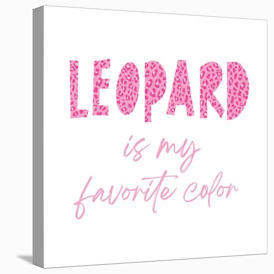Favorite Color Pink Leopard-Jennifer McCully-Stretched Canvas