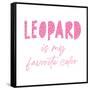 Favorite Color Pink Leopard-Jennifer McCully-Framed Stretched Canvas