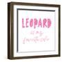 Favorite Color Pink Leopard-Jennifer McCully-Framed Art Print