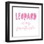 Favorite Color Pink Leopard-Jennifer McCully-Framed Art Print