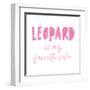 Favorite Color Pink Leopard-Jennifer McCully-Framed Art Print