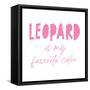 Favorite Color Pink Leopard-Jennifer McCully-Framed Stretched Canvas