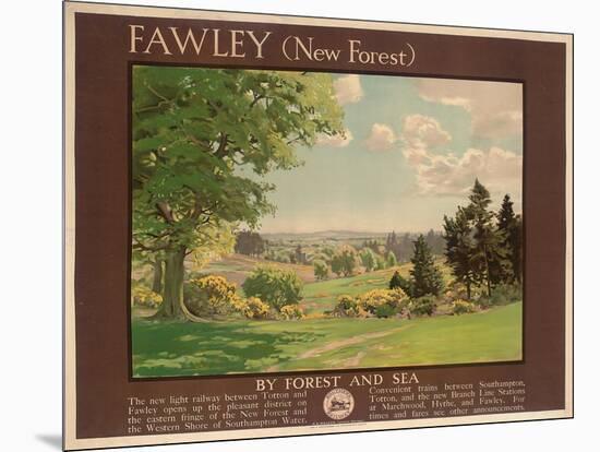 Fawley (New Forest), Poster Advertising Southern Railway-Albert George Petherbridge-Mounted Giclee Print