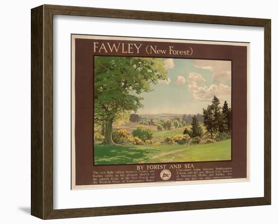 Fawley (New Forest), Poster Advertising Southern Railway-Albert George Petherbridge-Framed Giclee Print