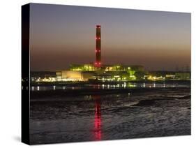 Fawley Oil Fired Power Station At Dusk-David Parker-Stretched Canvas