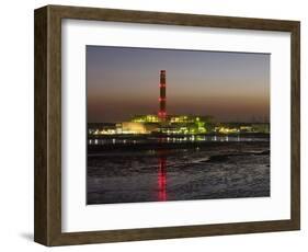 Fawley Oil Fired Power Station At Dusk-David Parker-Framed Premium Photographic Print