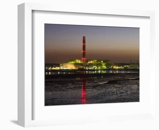 Fawley Oil Fired Power Station At Dusk-David Parker-Framed Premium Photographic Print