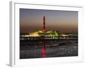 Fawley Oil Fired Power Station At Dusk-David Parker-Framed Photographic Print