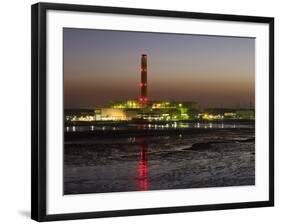 Fawley Oil Fired Power Station At Dusk-David Parker-Framed Photographic Print