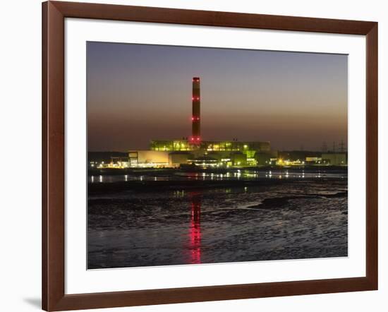 Fawley Oil Fired Power Station At Dusk-David Parker-Framed Photographic Print