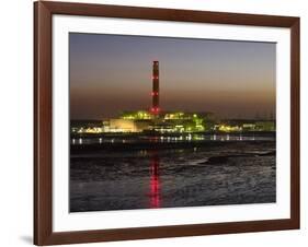 Fawley Oil Fired Power Station At Dusk-David Parker-Framed Photographic Print