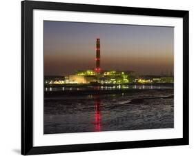 Fawley Oil Fired Power Station At Dusk-David Parker-Framed Photographic Print