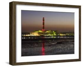 Fawley Oil Fired Power Station At Dusk-David Parker-Framed Photographic Print