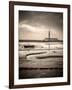 Fawley power station, a boat and a creek meandering through the mudflats all lit by a broken sky, H-Matthew Cattell-Framed Photographic Print