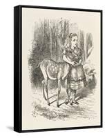 Fawn Alice and the Fawn-John Tenniel-Framed Stretched Canvas