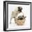 Fawn Pug Puppies, 8 Weeks, Playing with a Wicker Basket-Mark Taylor-Framed Photographic Print