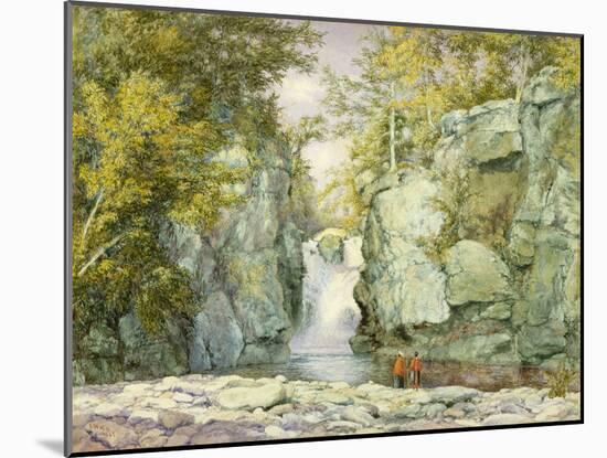 Fawn's Leap, Catskill Mountains, 1867 (W/C on Paper)-John William Hill-Mounted Giclee Print