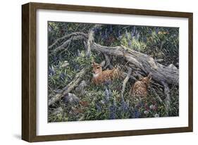 Fawns and Flowers-Jeff Tift-Framed Giclee Print