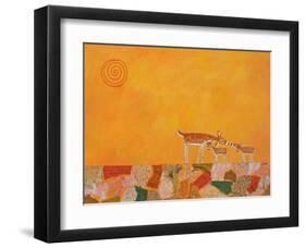 Fawns at Dawn-Casey Craig-Framed Art Print