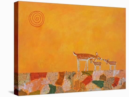 Fawns at Dawn-Casey Craig-Stretched Canvas