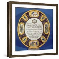 Fayeme Passover Dish, Made by Isaac Cohen of Pesaro, Probably Italian, C.1613-14-null-Framed Giclee Print