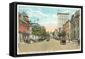 Fayetteville Street, Raleigh, North Carolina-null-Framed Stretched Canvas