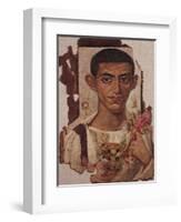 Fayum Portrait of Ammonius, from Antinoe (Encaustic Wax on Linen)-null-Framed Giclee Print