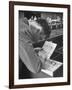 FBI Agent Examining Fingerprints-George Skadding-Framed Photographic Print