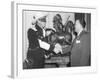 FBI Director J. Edgar Hoover with Radio Performer-null-Framed Photo