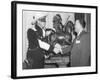 FBI Director J. Edgar Hoover with Radio Performer-null-Framed Photo
