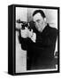 FBI Head J. Edgar Hoover Aiming a Thompson Submachine Gun-null-Framed Stretched Canvas