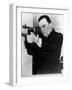 FBI Head J. Edgar Hoover Aiming a Thompson Submachine Gun-null-Framed Premium Photographic Print
